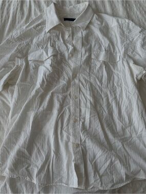 Crisp White Button-Up Shirt
